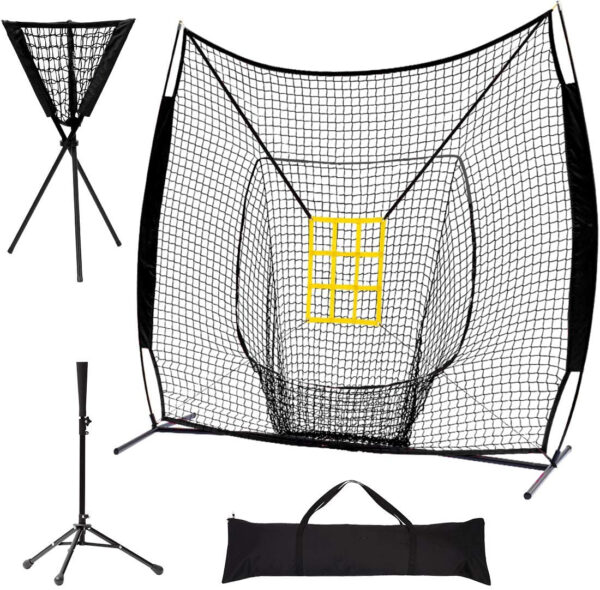 Portable Baseball Net, Caddy, Batting Tee Set - Image 7