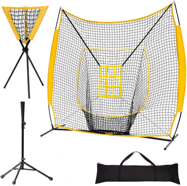 Portable Baseball Net, Caddy, Batting Tee Set - Image 8