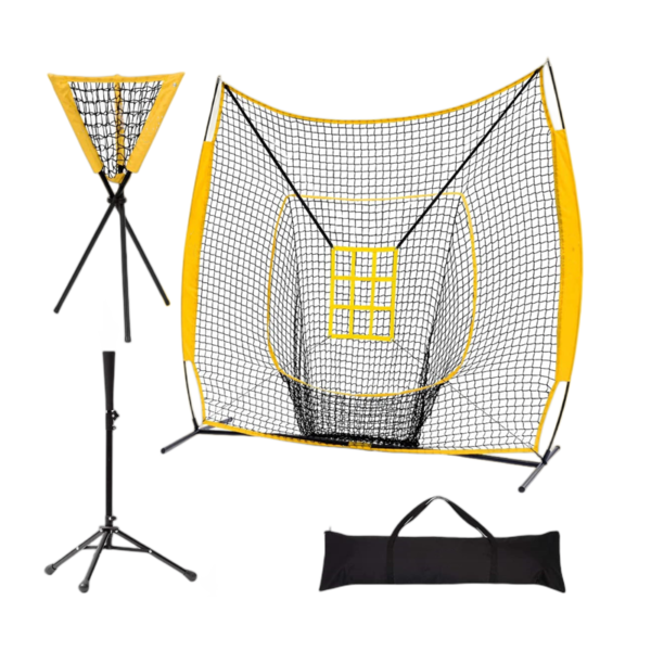 Portable Baseball Net, Caddy, Batting Tee Set