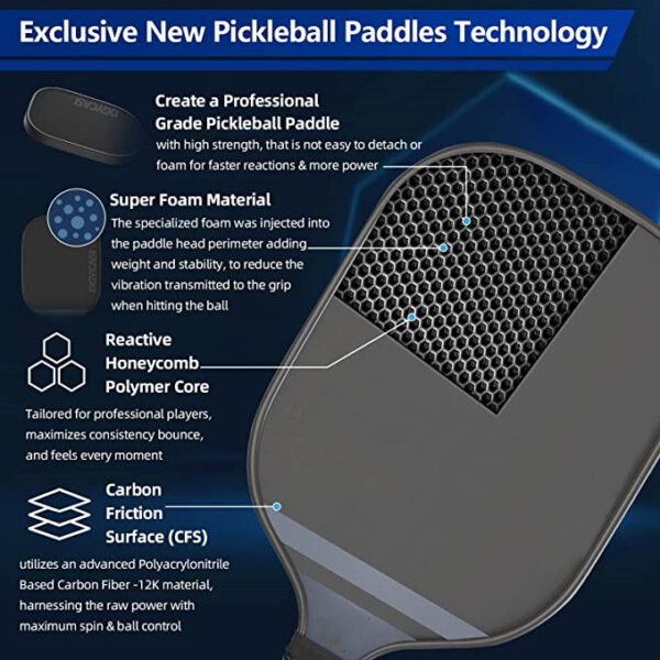 Carbon Fiber Pickleball Paddle-PB007 - Image 7