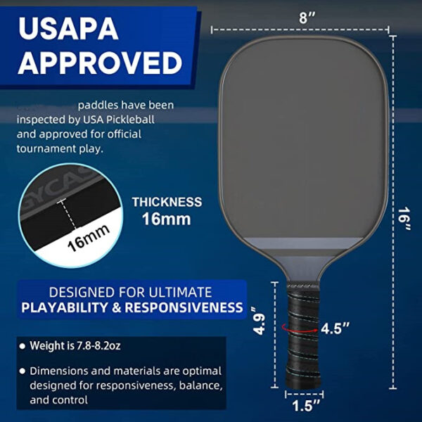 Carbon Fiber Pickleball Paddle-PB007 - Image 3