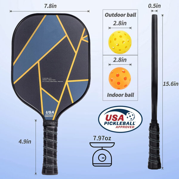 Carbon Fiber Pickleball Paddle-PB001 - Image 4